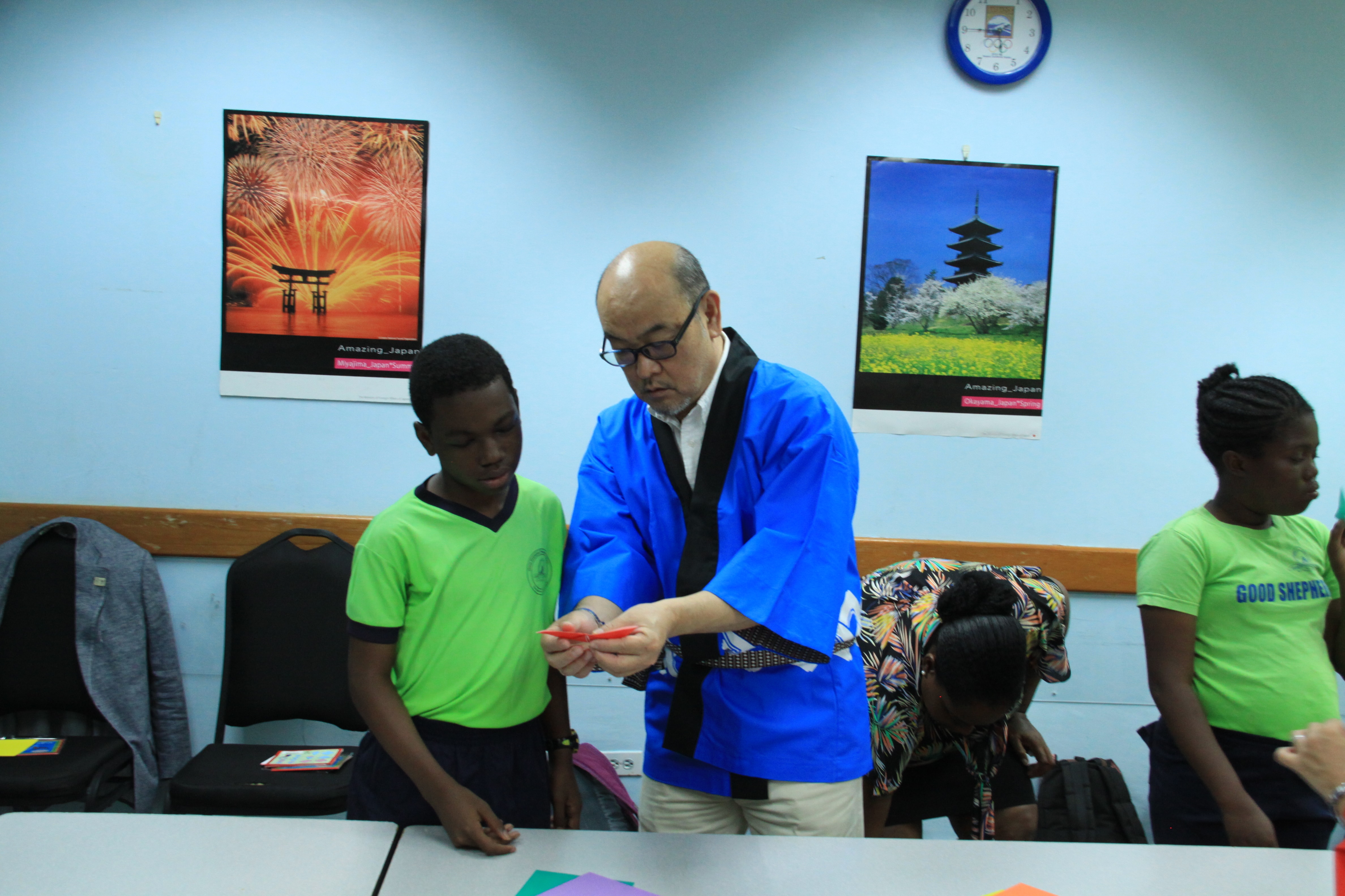 Origami with the Japanese Ambassador