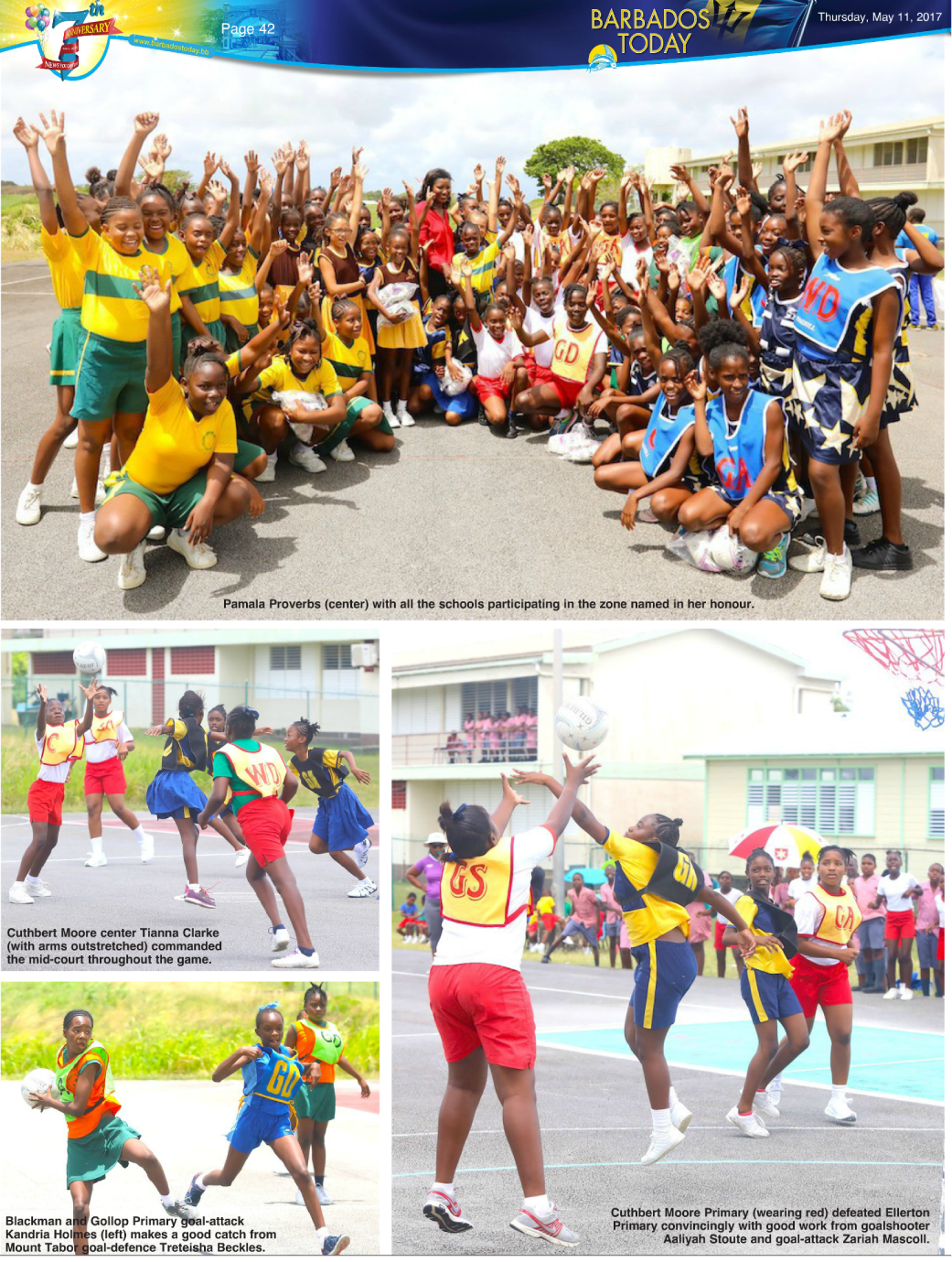 Pamala Proverbs of PRMR Inc. donates netballs to Barbados athletes