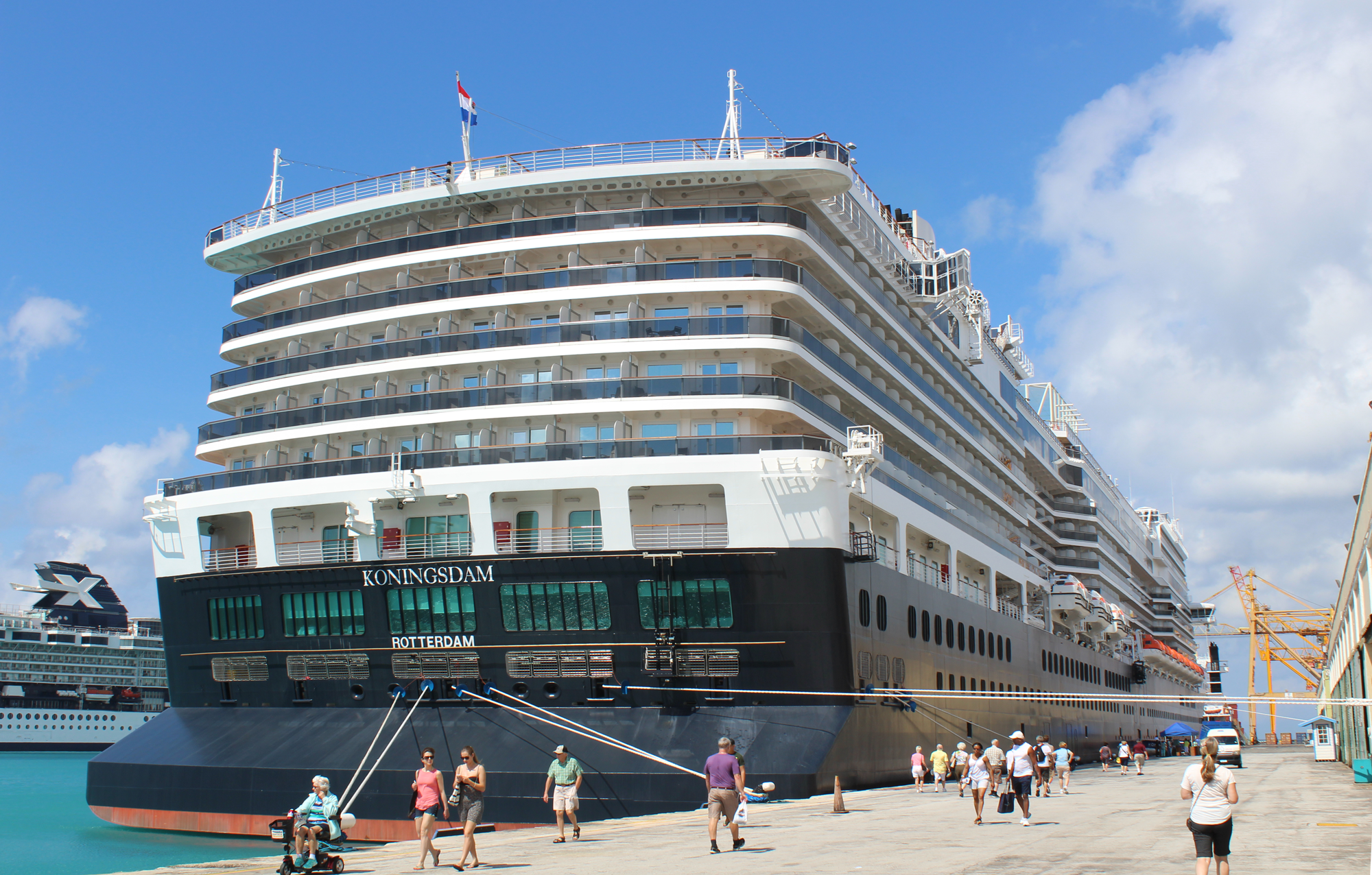 MS Koningsdam in its first ever visit to Barbados, 2016